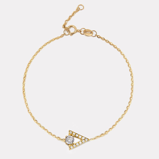 Letter V Diamond Bracelet - BDD20040