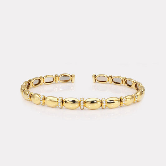 Golden beans Pavé Diamond Bangle - BGTC19312