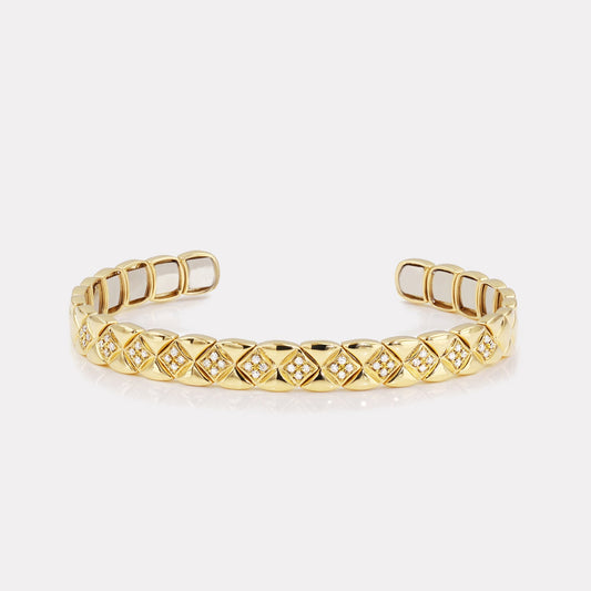 Petals Pavé Diamond Bangle - EDD21001