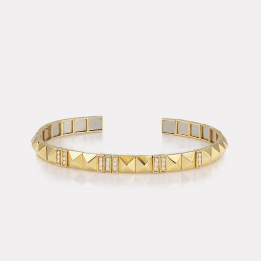 Pyramid Pavé Diamond Bangle - BGTC21110