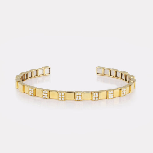 Square Pavé Diamond Bangle - BGTC21111