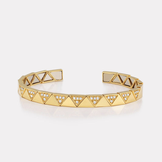 Triangle Pavé Diamond Bangle - BGTC21116