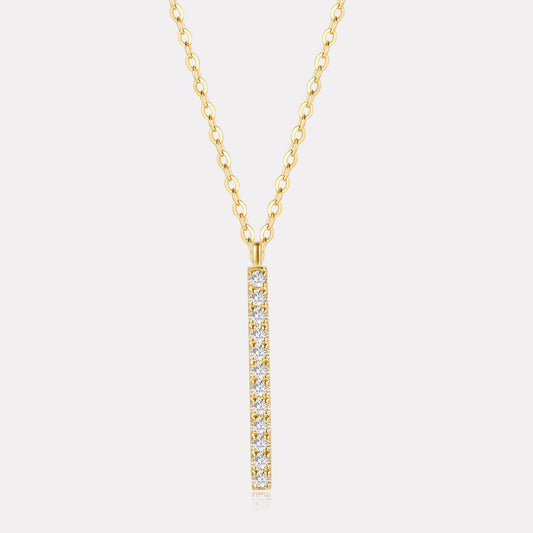 Pavé Diamond Bar Necklace -  NDD20014