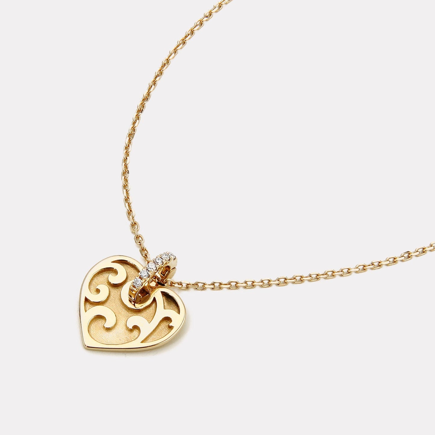 Heart Shape Diamond Necklace - NDD20064