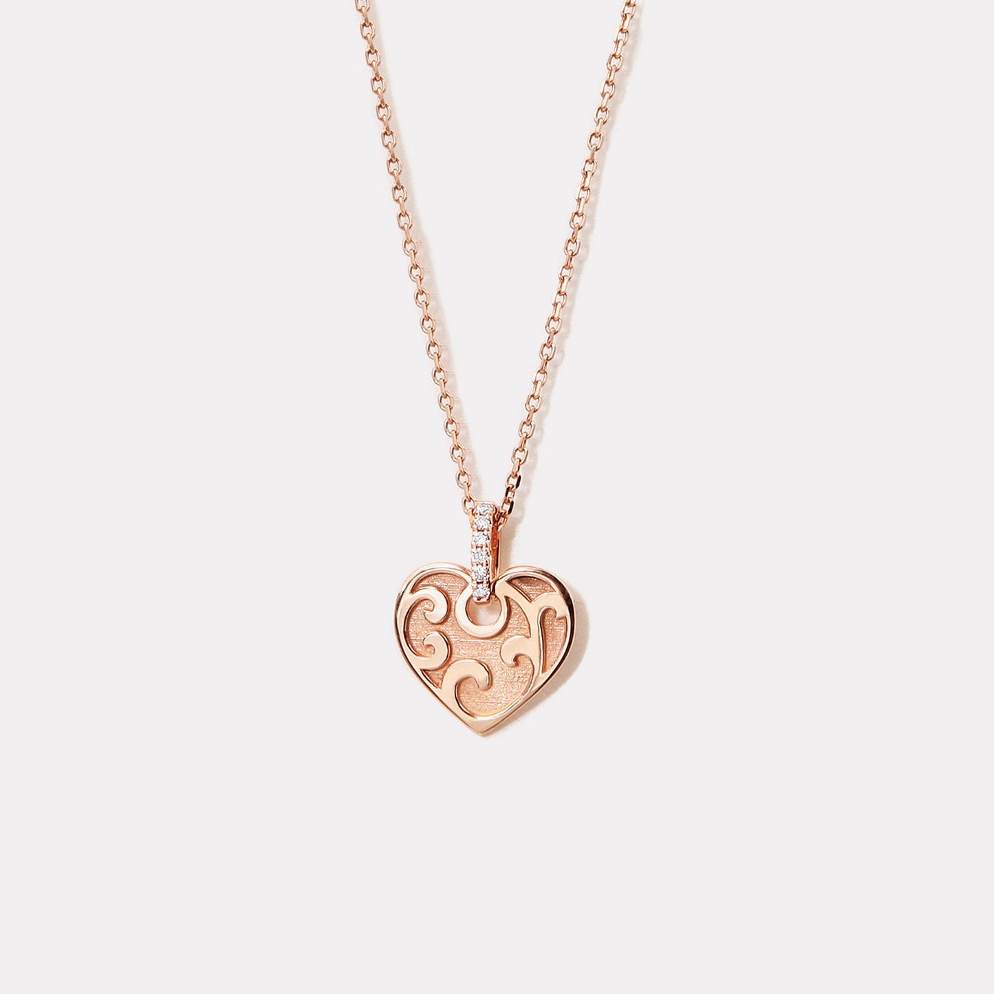 Heart Shape Diamond Necklace - NDD20064