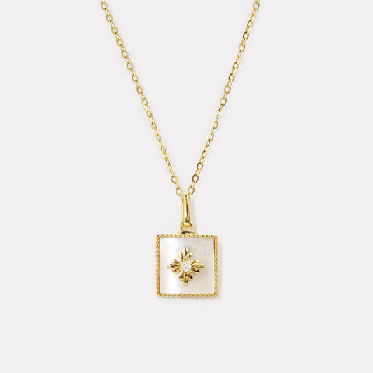 Star Square Diamond Necklace - NGM21181