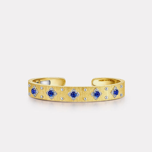 Nature Blue Sapphire Cuff Bracelet - BGBR19044